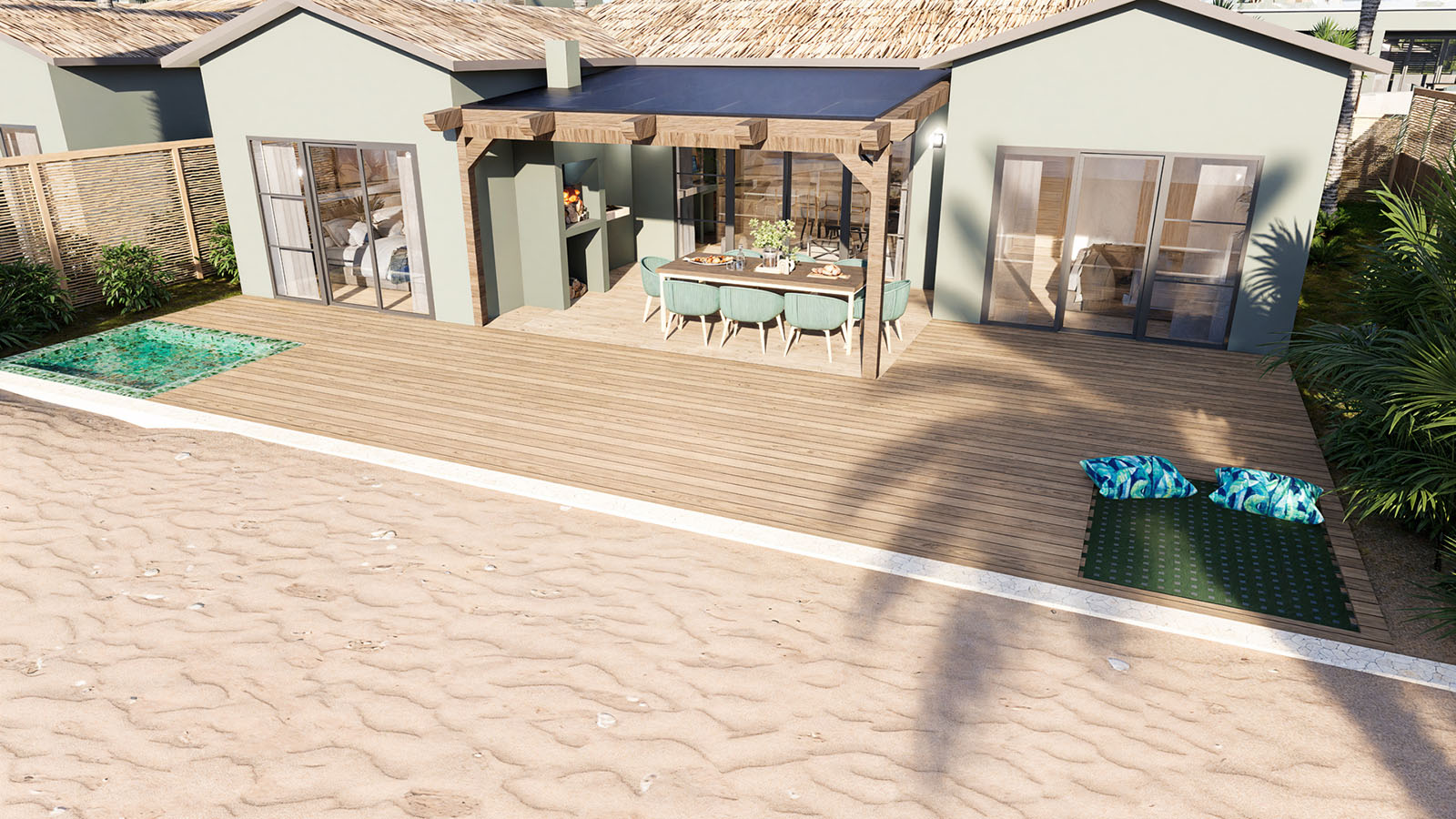 Luxury Four Bedroom Beachfront Villa with Pool