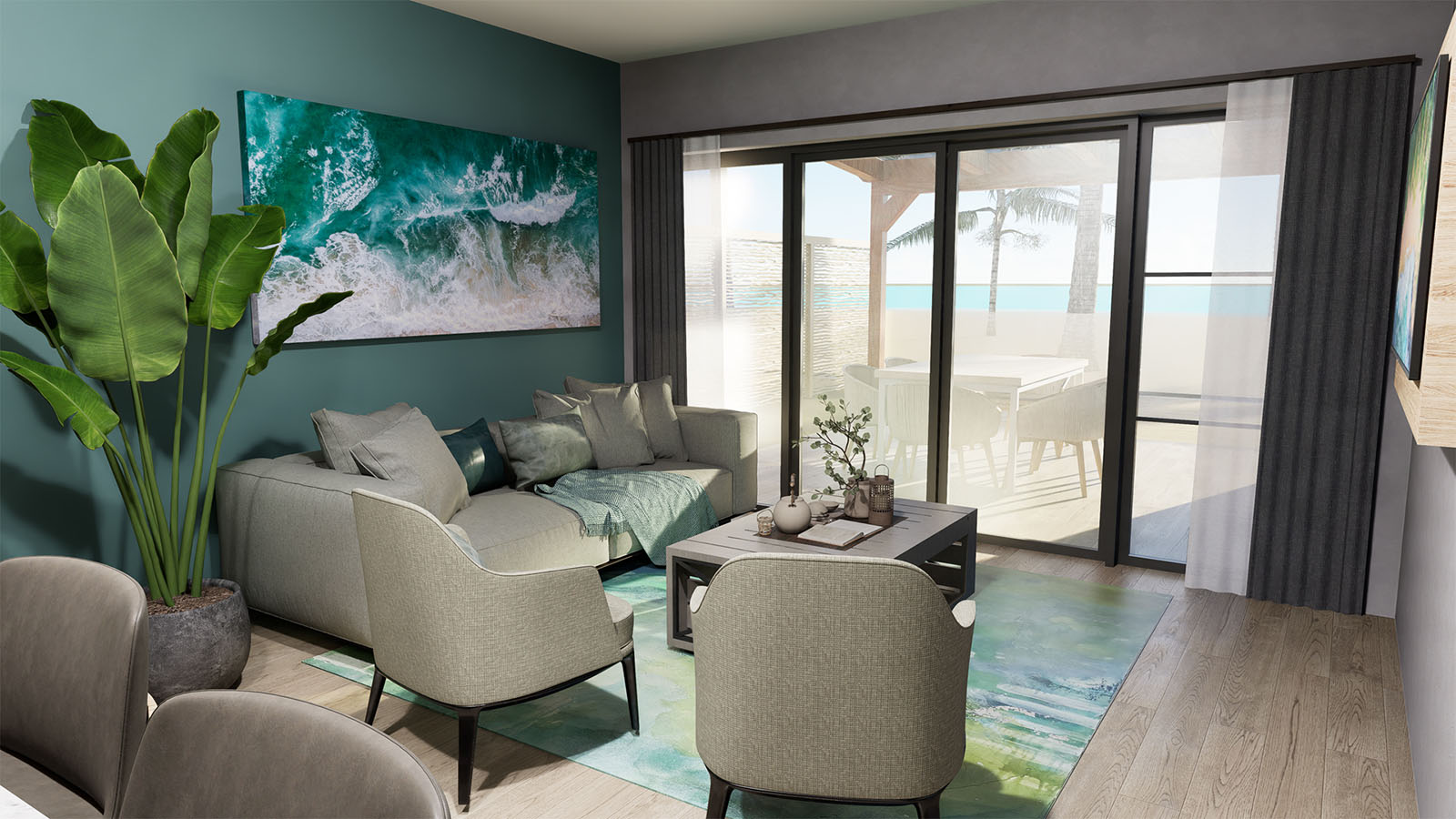Luxury Three Bedroom Beach Front Villa with Pool