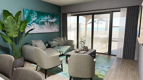 Luxury Three Bedroom Beach Front Villa with Pool