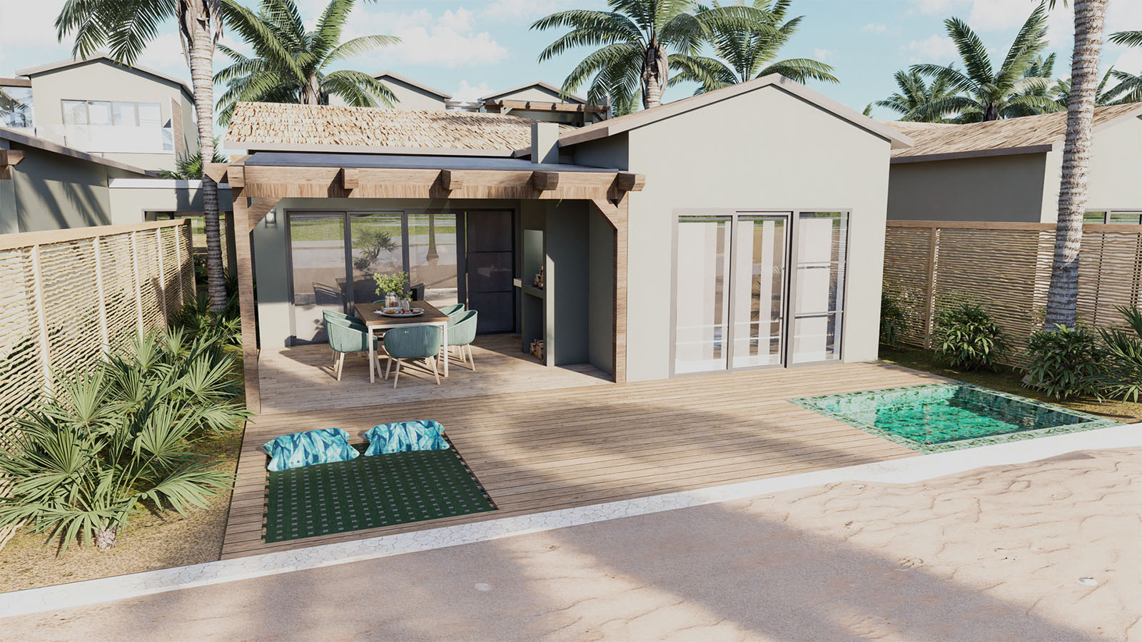 Luxury Two Bedroom Beach Front Villa with Pool