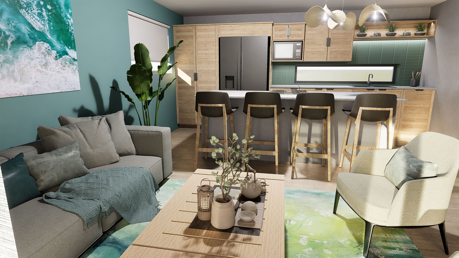 Three Bedroom Duplex with Balcony