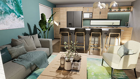 Three Bedroom Duplex with Balcony