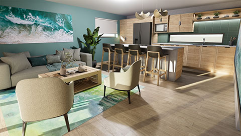 Three Bedroom Duplex with Balcony